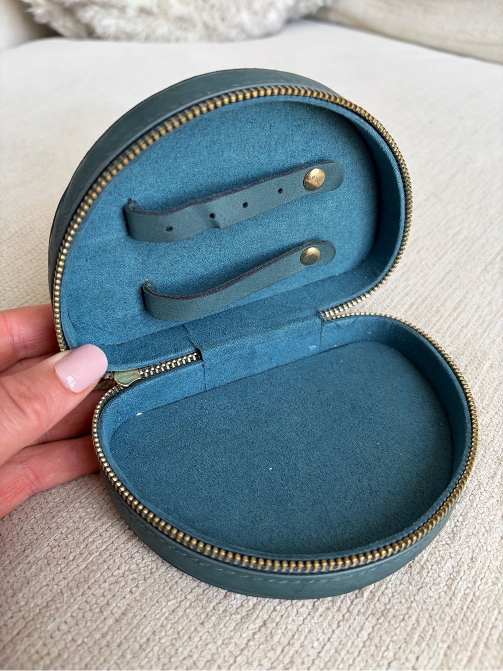 Target Teal Round Jewelry Travel Case